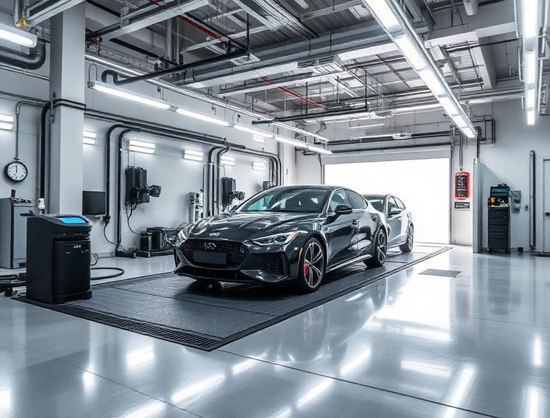 Modern auto detailing facility